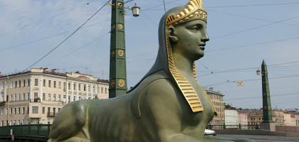 Сфинкс, Египетский мост в Санкт-Петербурге