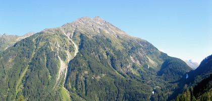 Вид на горный водопад, Криммль, Зальцбург, Тироль, Австрия