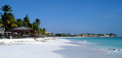 Белоснежные пляжи на побережье Карибского моря, Аруба