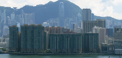 Вид на пик Виктория в Гонконге