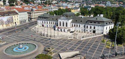 Президентский дворец Братиславы, аэрофотография