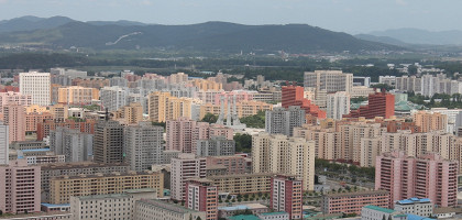 Пхеньян, Северная Корея, вид сверху