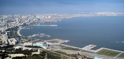 Вид на Приморский бульвар, Баку
