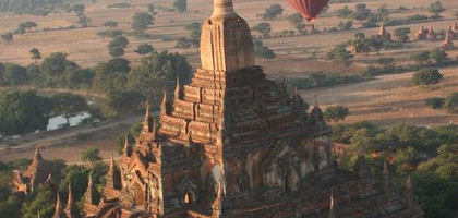 Мьянма, полет на воздушном шаре над Баганом