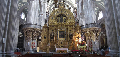 Кафедральный собор в Мехико, интерьер