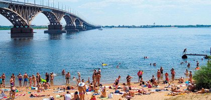 Городской пляж в Саратове
