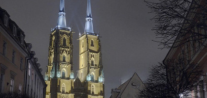 Вроцлавский собор в вечернее время