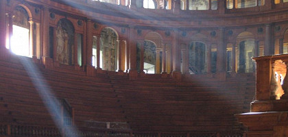 Интерьер театра Фарнезе после реставрации, Парма