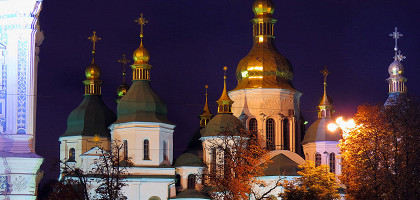 Софийский собор ночью