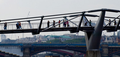 Мост Миллениум, вид с реки, Лондон