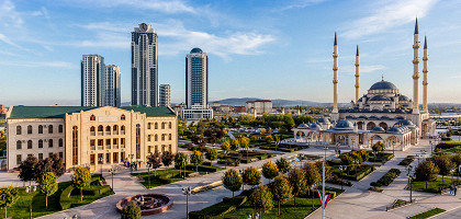 Грозный-Сити и мечеть Сердце Чечни
