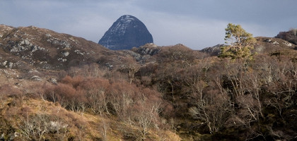 Пик Suilven в горах Шотландии, Великобритания
