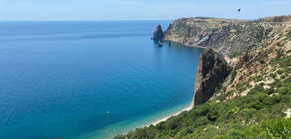 Вид на мыс Фиолент в Крыму