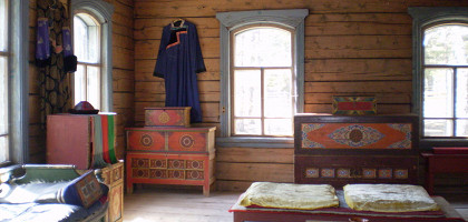 Этнографический музей народов Забайкалья, внутреннее убранство бурятского дома