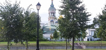 Вид на Православный храм Святителя Николая, Рогожская слобода (Калитники), Москва, Россия