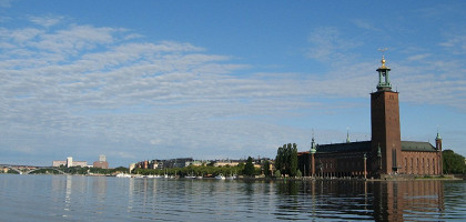 Вид на городскую ратушу Стокгольма, Швеция