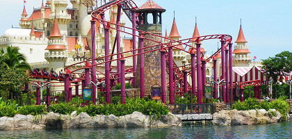 Вид на парк развлечений Universal Studios, Сингапур