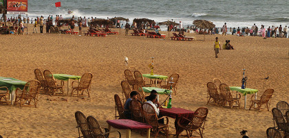 Ресторан на пляже, Калангут
