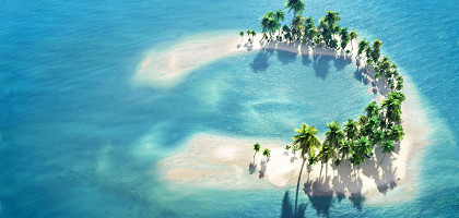 Маленький островок, входящий в состав Мальдивских островов
