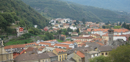 Крыши домов, Беллинцона, Швейцария