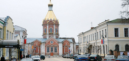 Советская улица визуально ограничена Вознесенским собором, Касимов