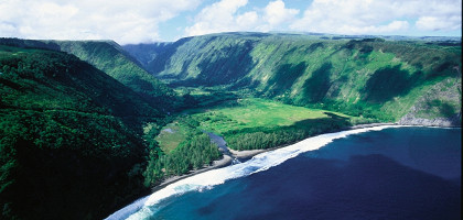 Вид на долину острова Гавайи