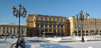 Москва, зима, Манежная площадь