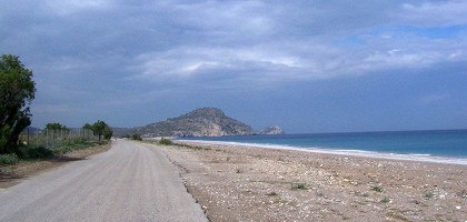 Вид на пляж Афанду, Греция