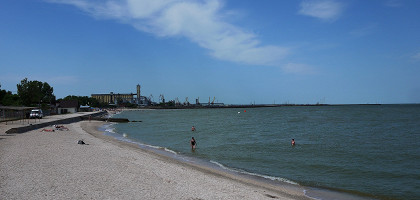 Пляж в Ейске, вид