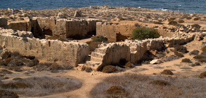 Вид на Царские гробницы в Пафосе