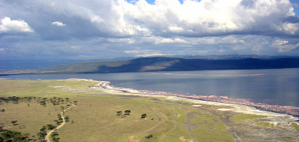 Вид на озеро Накуру, Кения