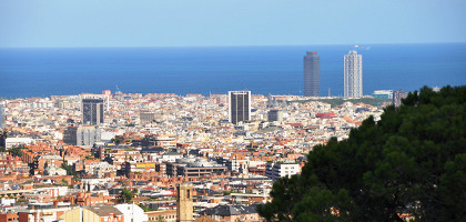 Вид на район Эшампле, Барселона