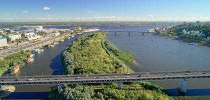 Нижний Новгород, мост через реку