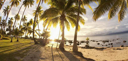 Тропический пляж на рассвете, Фиджи