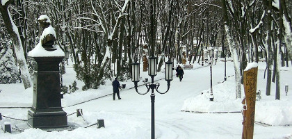 Парк-музей имени А.К.Толстого в Брянске, зима