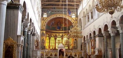 Внутреннее убранство церкви Агиос Димитриос в Салониках