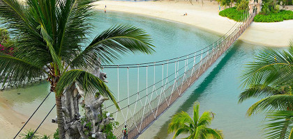 Висячий мост на острове Сентоза