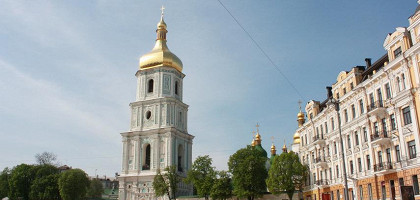 Софийский Собор со стороны площади Богдана Хмельницкого, Киев