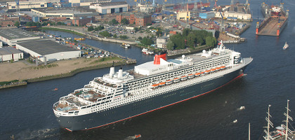 Порт Гамбурга, прибытие Queen Mary 2