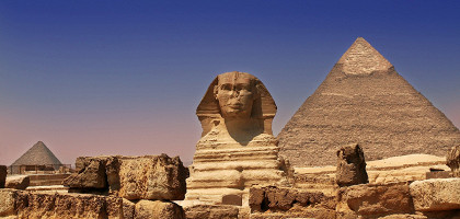 Вид на пирамиду Хеопса в Гизе