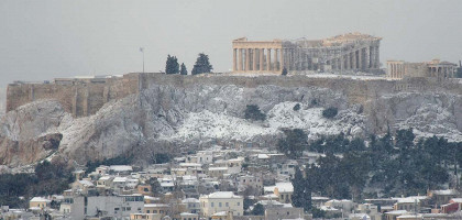 Афинский Акрополь зимним днем