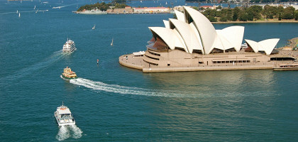 Вид на Сиднейский оперный театр, Сидней
