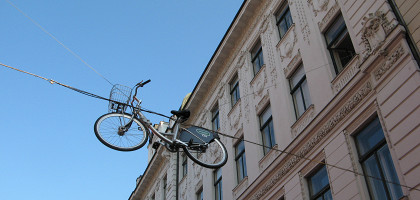 Висячий велосипед, Любляна