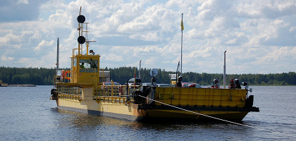 Паром на озере Оулуярви, Финляндия