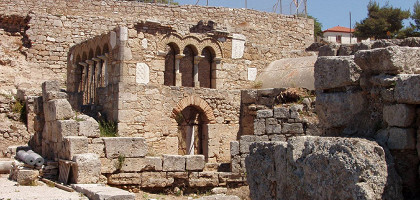 Византийская постройка, древний Коринф, Греция