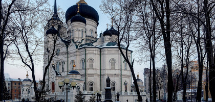 Благовещенский собор Воронежа зимой