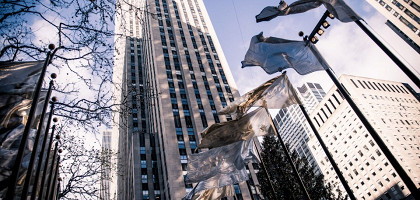 Вид на небоскреб Нью-Йорка
