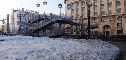 Пешеходный виадук на площади Ленина, Хабаровск