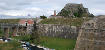 Вид на Старую крепость Керкиры, Корфу