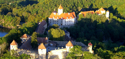 Вид на замок Вевержи, аэрофотография